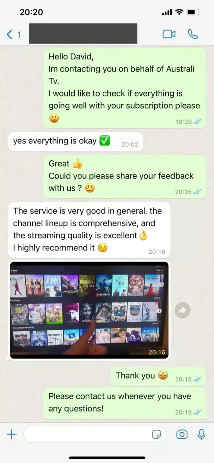 ReflexSat IPTV review by Sarah M.